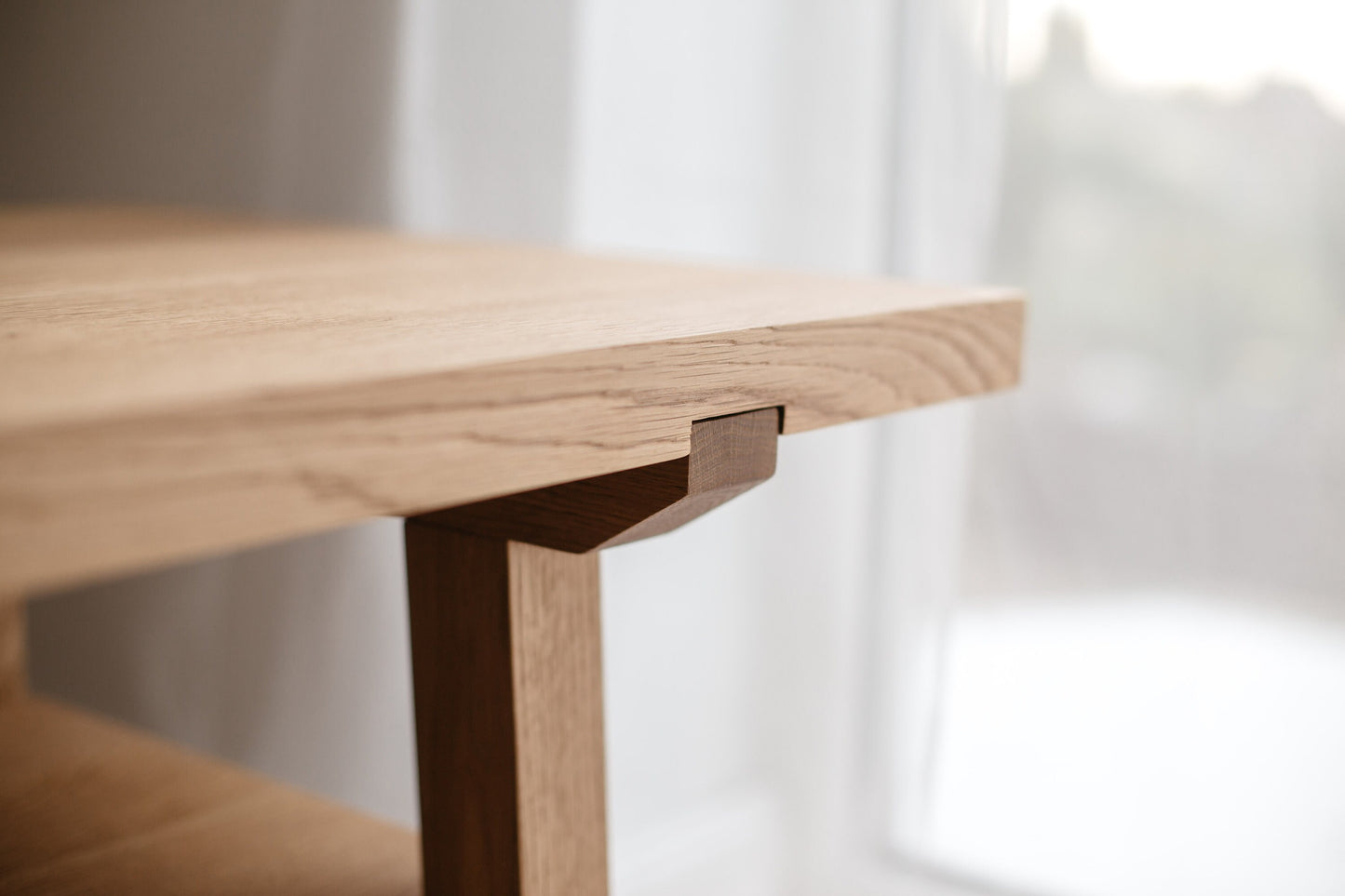 Handmade Wooden Coffee Table – Natural Oak, Scandinavian Style