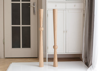 Table & Bar Wooden Furniture Leg with Midle Sphere, H870 mm