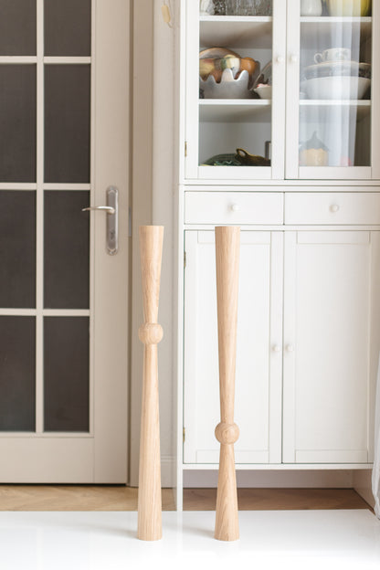 Table & Bar Wooden Furniture Leg with Midle Sphere, H870 mm